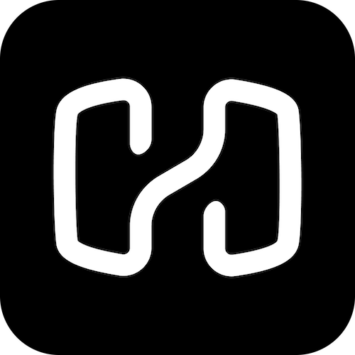 Hevy logo. Links to my Hevy account.